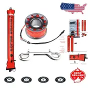 Compact 4ft Neon Red SMB with Corrosion-Resistant Reel for Underwater Sports