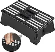 5 inch Portable Folding Step Stool, Portable Lightweight Anti-Skid Stepping Stool for Pregnant and Seniors, Non-Slip Textured Grip Surface, Great for Kitchen, Toilet, Bathroom, Bedroom, Camping ect