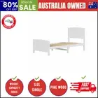Bed Frame Single Size Wooden Base Timber Platform White