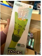 Electric Torch Bubble Machine Battery Operated, 21-Hole Handheld Bubble Blower