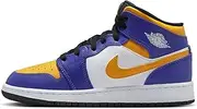 Big Kid's Jordan 1 Mid Dark Concord/Taxi-White-Black (DQ8423 517), Dark Concord/White/Black/Taxi, 6.5 Big Kid