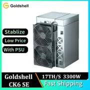 New Goldshell CK6 SE CKB Miner 17TH/s 3300W 0.19W/G ASIC Mining Hardware w/ PSU