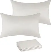 Lumbar Pillow Covers Blank 12x20 Inch Bulk Plain Pillow Case for Sublimation Decoration HTV Heat Transfer Vinyl Set of 4 Off White