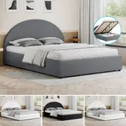 ALFORDSON Bed Frame Queen Double King Single Gas Lift-up Storage Leather Boucle