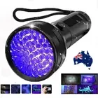 51 LED 395 nM UV Ultra Violet Flashlight Blacklight Torch Light Lamp Aluminum