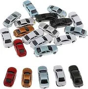 koolsoo Miniature Model Painted Car, Ho Scale Building Train Layout Scale Street Layout Accessories, Multicolor, 1:100