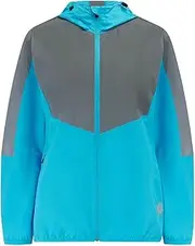 [time to run] Women's Running Jacket With Hood - Windproof Reflective High Vis & Lightweight - Ideal For Outdoor Sports