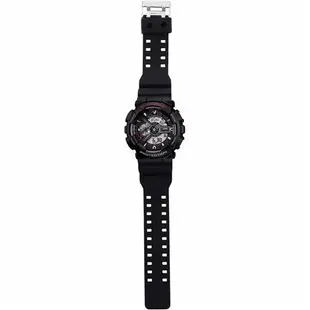 CASIO 卡西歐 G-SHOCK 經典紅黑重機雙顯手錶/55mm (GA-110-1A)