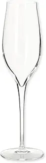 Luigi Bormioli Vinea Flute 200ml, Durable Champagne stemglasses, Lead Free Crystal Sparkling Wine Glass (Colour: Clear), Quantity: 1 Set, 6 Pieces