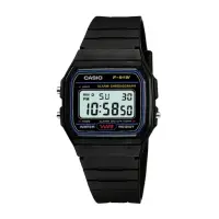 在飛比找momo購物網優惠-【CASIO】勇者不敗運動電子錶-藍框(F-91W-1)