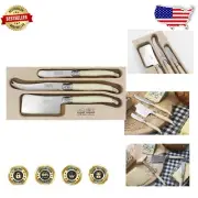 Gourmet 3-Piece Cheese Knife Set with Stainless Steel Handles - French Quality