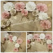 12 HAND♡MADE Paper flowers FOR BACKDROP☆☆
