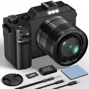 Digital Camera with WiFi,64MP Photography and 4K 5K Vlogging Camera Kit for YouTube,Front and Rear Dual Camera for Selfie,Equipped with 32GB Micro Card