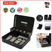 Large Secure Cash Box with Safe Combination Lock - Multiple Storage Compartments