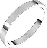 [JewelryWeb] 14ct Rose Gold 2.5mm Flat Band Ring Jewelry Gifts for Women - Ring Size Options Range: H to P