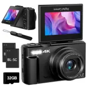 Cameras for Photography, 4K 64MP Digital Vlogging Camera for YouTube with 3" ...