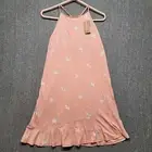 Patagonia Alpine Valley Dress Pink Wattleseed Flora Pattern High Neck Organic