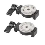 2Pcs Arca-Type Quick Release Clamp w/M6 Rosette Gear Mount Adapter Arri-Standard
