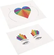 Healvian 2pcs Rainbow Glitter Sticker Arm Tattoo Stickers Decorative Stickers Rainbow Body Tattoo Rainbow Makeup Stickers Lgbt Rainbow Face Sticker Temporary Rainbow Flag Gay Pride Colorful