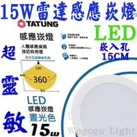 在飛比找蝦皮購物優惠-感應崁燈 15W-LED 白光 超節能雷達感應崁燈 360度