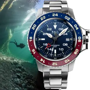 【BALL 波爾】工程師 Engineer Hydrocarbon AeroGMT II 瑞士天文臺認證機械錶(DG2018C-S9C-BE-藍42mm)