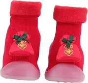 CHILDWEET Infant Christmas Booties Style Cotton Toddler Shoes Non-slip Xmas Footwear