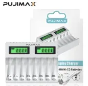 PUJIMAX smart battery charger 8 slots with LED short circuit, suitable for Ni-MH