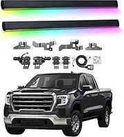 BJOHQ Electric Running Boards Compatible for GMC Sirra 1500 2019-2021 with Light, SUV, Off-Road & Pickup Trucks - Retractable Truck Steps & Nerf Bars
