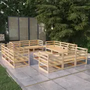 13 Piece Garden Lounge Set Solid Pinewood vidaXL