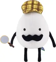 Qucyy Detective Egg Plush, Cartoon Hat Detective Egg Plush Doll, Secret Staycation