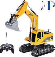 OpenRC RC Tractor Excavator Remote Controlled - Truck Shovel with Remote Control Electric - Gift Idea for Boys and Girls - Construction Toy Digger - Indoor Outdoor - Light Effect