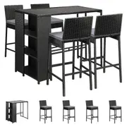 Livsip Outdoor Furniture Bar Table and Chairs Dining Chairs Wicker Patio Set