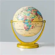 Elegant Retro 360° Rotating World Globe - Antique Desktop Globe for Office Decoration(10cma)