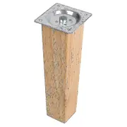 Set Of 4 Wooden Oak Furniture Square Legs 20cm