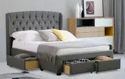 Modern Classic Dupont Double Drawer Storage Bed Frame Grey