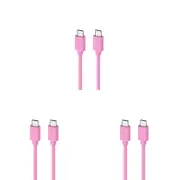 3PK Moki USB-C to USB-C SynCharge Cable 1 Meter iPhone/Android Soft Pin