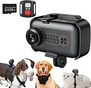 Cat Camera Collar,2K Pet Collar Camera with 64GB SD,150° Wide Angle USB Rechargeable Adjustable for Dogs Cats Gift Indoor/Outdoor