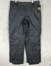 CHAMPION Men's Snow Pants XL Black Zip Pockets Wind Water Resistant Warmest Ski