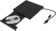 Gadpiparty External DVD Drive Portable Cd DVD Burner for Laptop Desktop Lightweight Easy to Use High Compatibility Multiple Devices for Music Movies Playback