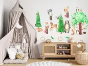 Woodland Animals Australian Design Hand Painted Peel & Stick, Removable Wall Decal. Nursery, Kids Playroom, Kids Teens Bedroom
