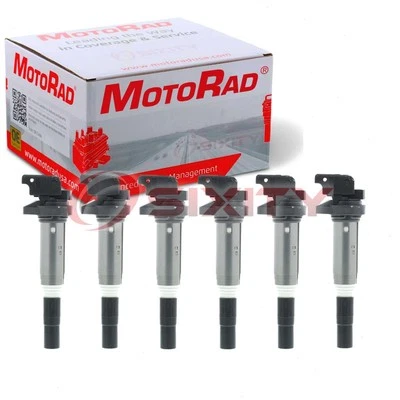 6 pc MotoRad Ignition Coils for 2004-2017 BMW X3 Spark Plug Wire Boot kz (for: BMW)