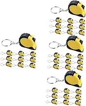 OSALADI 3sets Portable Mini Tape Measure Keychain Ruler Metal Retractable for Outdoor Use 10pcs*3