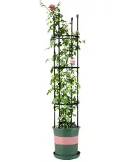[SOGA] Outdoor 4-Bar Plant Frame Stand 103cm in Black