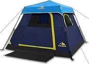 Toogh Camping Tent with Instant Setup, 4 Person Weatherproof Tent Easy Quick Set Up in 60 Seconds with Rainfly Backpack Tent for Family Camping & Hiking, Upgraded Ventilation， Center Height 66-inch