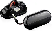 Side Mirror Indicator For Nissan For Tiida C11 For Note E11 NE11 For Micra K12 NP300 For Navara D40 2piece Car Side Marker Light LED Turn Signal Light Dynamic Sequential Blinker(2xNO Dynamic Smoked)