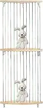 Animal Toy Organizer - Adjustable Corner Stuffed Animal Holder Shelf, Wooden Adjustable Plush Toys Holder Cage,adjustable Height Plush Toy Holder for Nursery Room, Kid's Room, Playroom, Bedroom