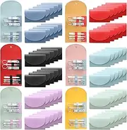 Leriton 60 Sets Travel Manicure Set Nail Clippers Bulk Pedicure Kit 7 in 1 Stainless Steel Professional Nail Set Grooming Kits Nail Care Tools for Women Men(Bright Color)