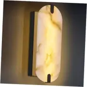 14.17in Alabaster Wall Sconces, Natural Marble Wall Light, Modern LED