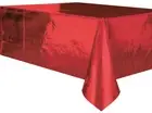 Christmas Party Metallic Red Tablecover Table Cover Cloth Plastic Tablecloth
