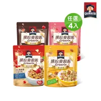 在飛比找momo購物網優惠-【QUAKER 桂格】繽紛麥穀脆水果早餐麥片300g-四種口